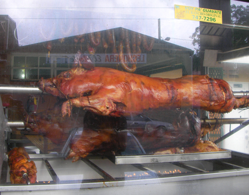Roast pork cooked in Guavate