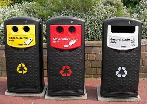 recucling bins